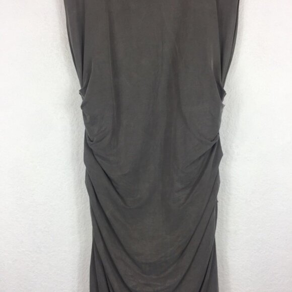 Helmut Lang Torrent Silver Grey Ruched Mini Dress - Picture 15 of 15